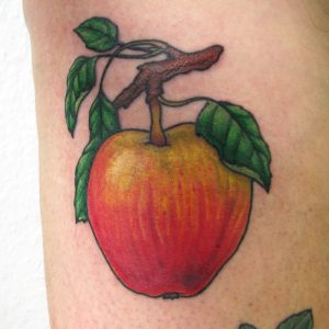 Bunter Apfel Tattoo