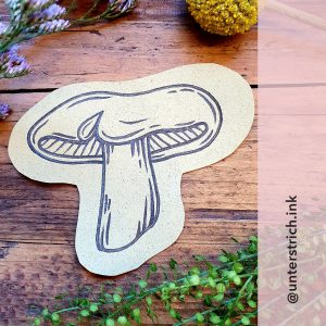 Pilz Holzschnitt Tattoo Wannado