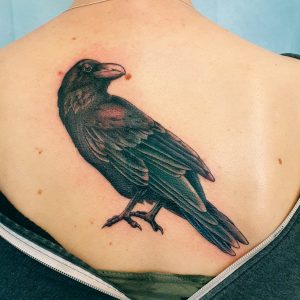 Krähe cover-up Tattoo