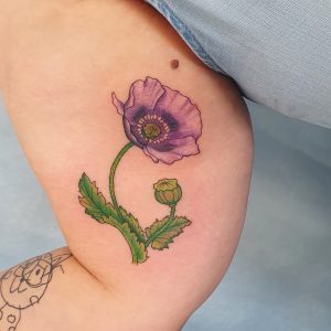 Buntes Mohn Tattoo