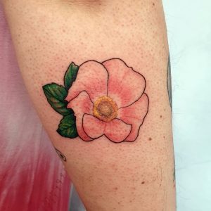 Buntes Wildrosen Tattoo